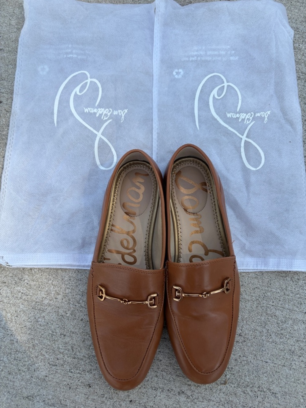 Sam Edelman Woman’s Tan Leather Bit Loafers